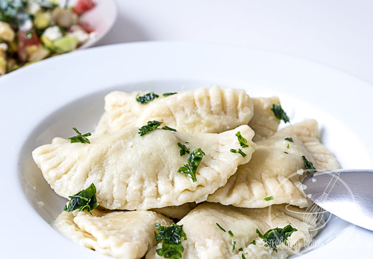 Homemade Spinach Ricotta Ravioli With Sage Butter