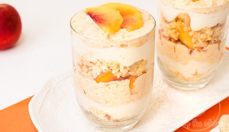 pfirsich dessert mit joghurt